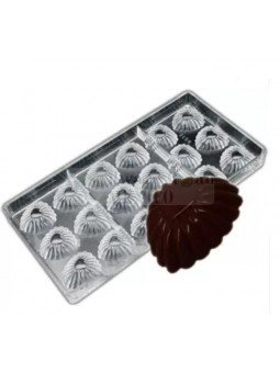 Molde Para Chocolate Concha Corazón 18 Cavidades Plástico Compacto