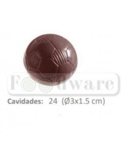 Molde Para Chocolate De Plástico Compacto Balon Futbol 24 Cav