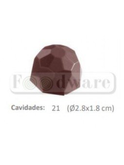 Molde Para Chocolate De Plástico Compacto Diamante 21 Cav