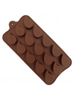 Molde De Silicón Para Chocolate Gota 2.2X3.2X1.3Cm 15 Cav