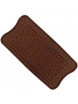 Molde De Silicón Para Chocolate Barra Granos De Café 16X8Cm